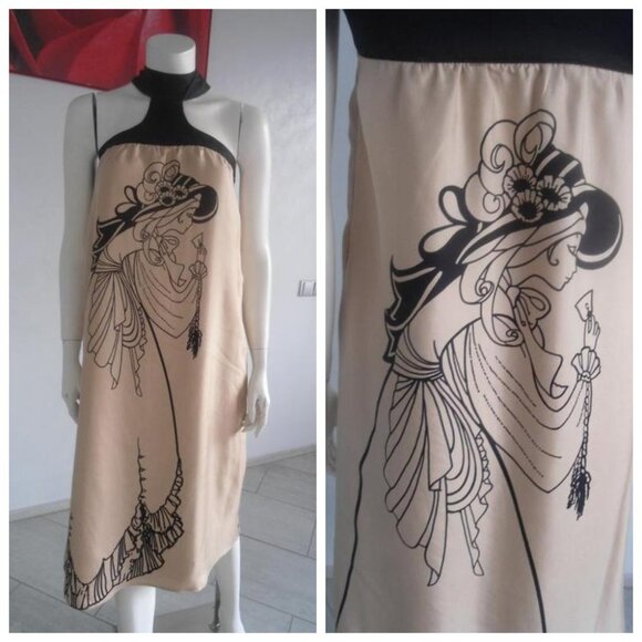 Voom by Joy Han printed silk long dress - Picture 1 of 6